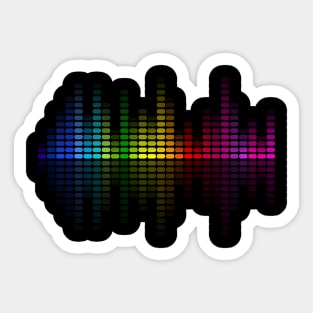 DJ EDM Equalizer Rainbow Sticker